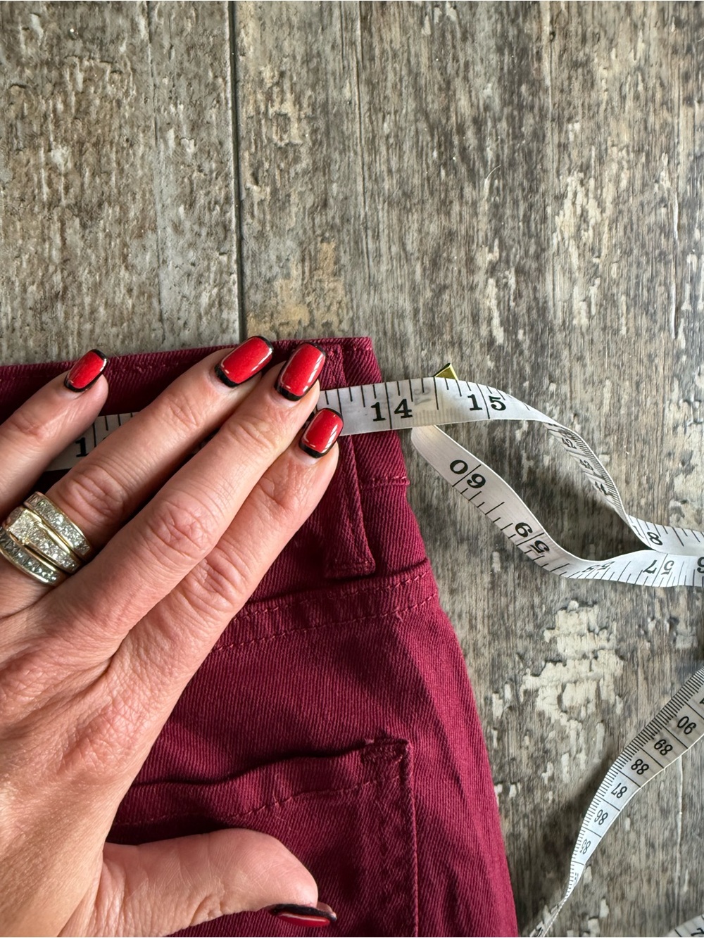 2 for $10 sale: ADJN Maroon red skinny pants (M) 28 inch waist. - Picture 5 of 5